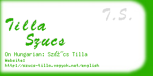 tilla szucs business card